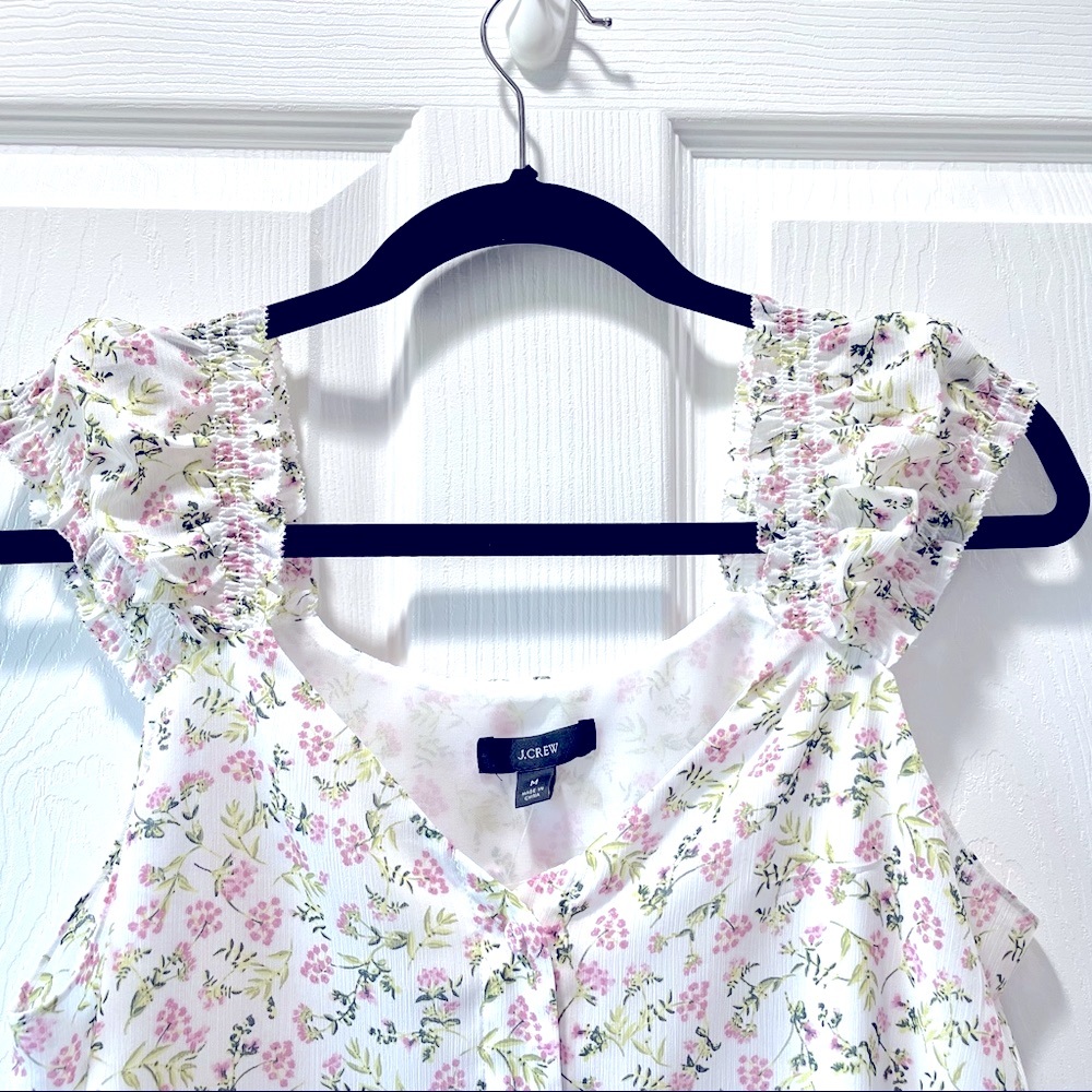 J. Crew Chiffon Top M NWT - Picture 7 of 8